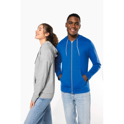 Lightweight cotton hooded sweatshirt